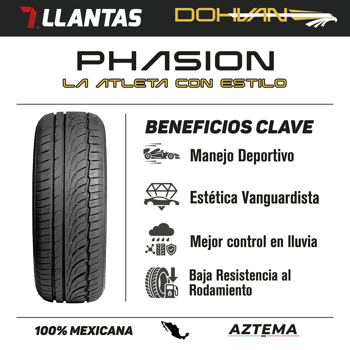 Llanta XL 225/45 R17 94Y Dohvan PHASION