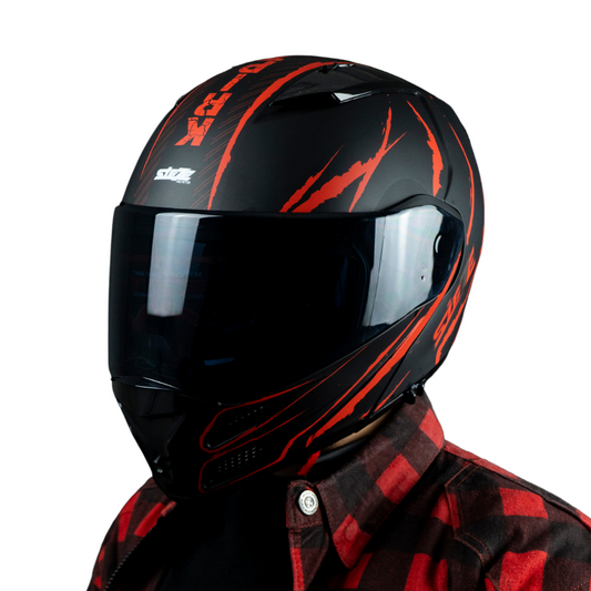 CASCO ABATIBLE STORM KRIPTONITE ROJO XL